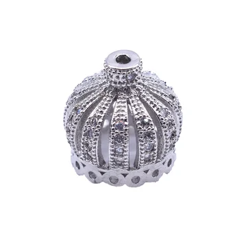 

Wholesale 5 Pcs/ Lot Supplies for Jewelry 13mm White Crown Charm Tassel Caps Beads DIY Tassels Earrings Jewelry Findings
