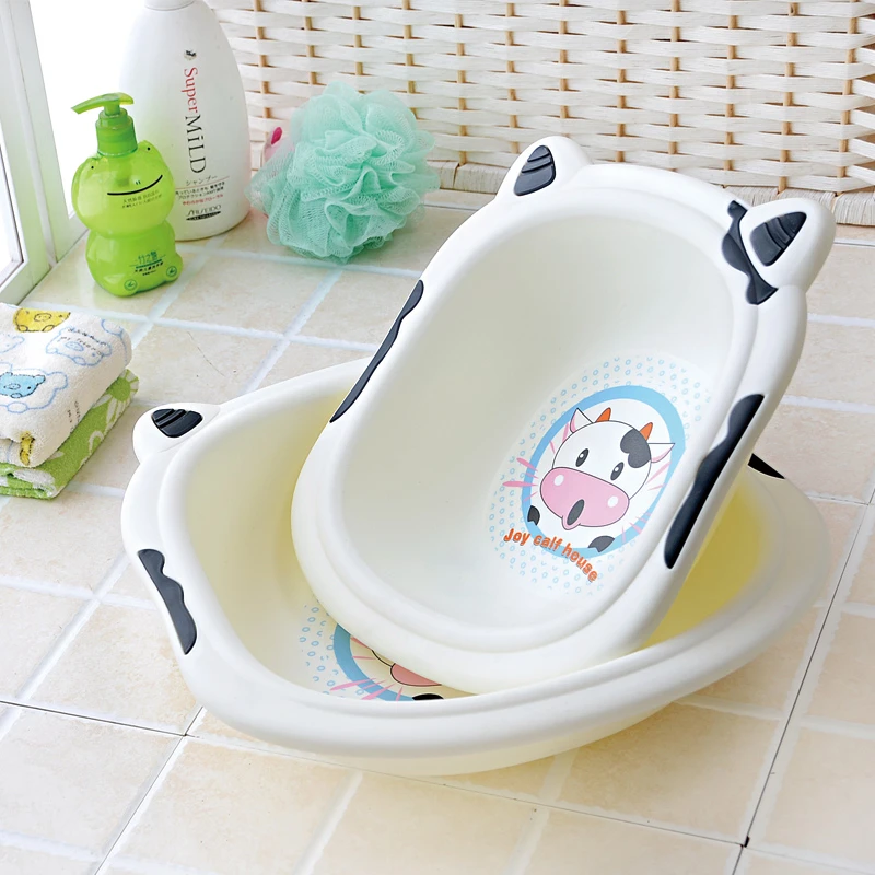 Pas Cher Mini Taille Petit Lavage Bebe Baignoire Belle Vache En Plastique Enfants Lavabo Aliexpress