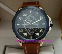 Sapphire 2017 new fashion PARNIS 45mm black dial ST2542 automatic Self-Wind movement men’s watch Mechanical watches PVD W272