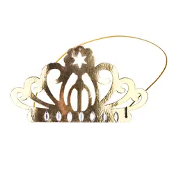 Золотая фольга бумага маленьких Принцесса Корона Тиара для маленьких девочек Baby Shower вечерние украшения «сделай сам» ремесла дети первый