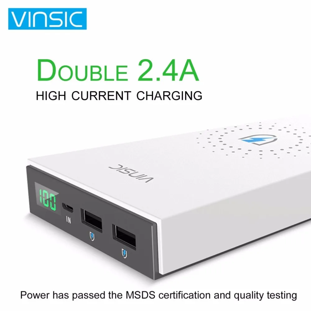 VINSIC 12000MAH Portable Qi Standard Wireless Fast Charger Dual USB output External Power Bank Battery Portable Charger Powebank VINSIC 12000MAH Portable Qi Standard Wireless Fast Charger Dual USB output External Power Bank Battery Portable Charger Powebank