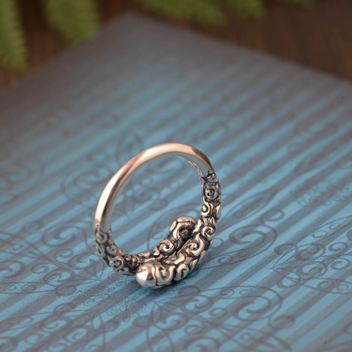 S990 тайский серебро восстановление древних способов процесс отличной форме кольца открытие женская модель