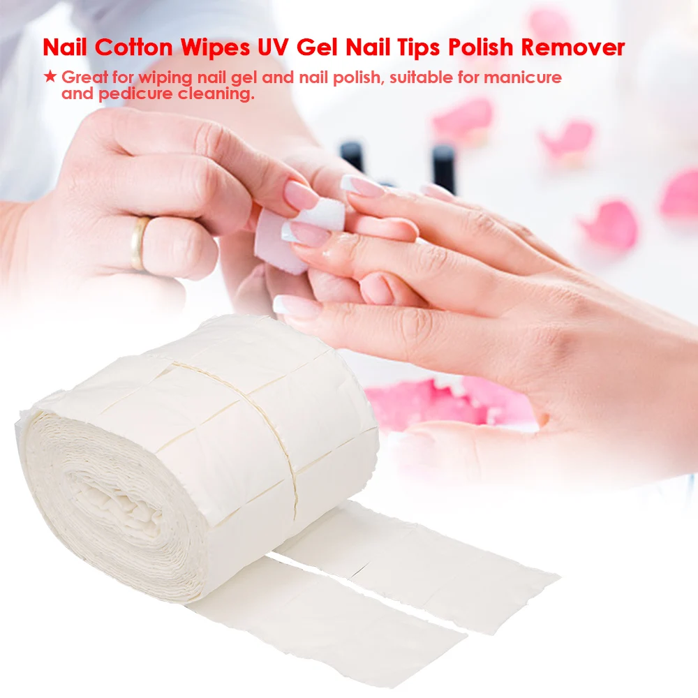 

300pcs/roll Nail Cotton Wipes Nail Art Tools UV Gel Nail Tips Polish Remover Cleaner Cotton Paper Pad Cleaning Manicure Tool