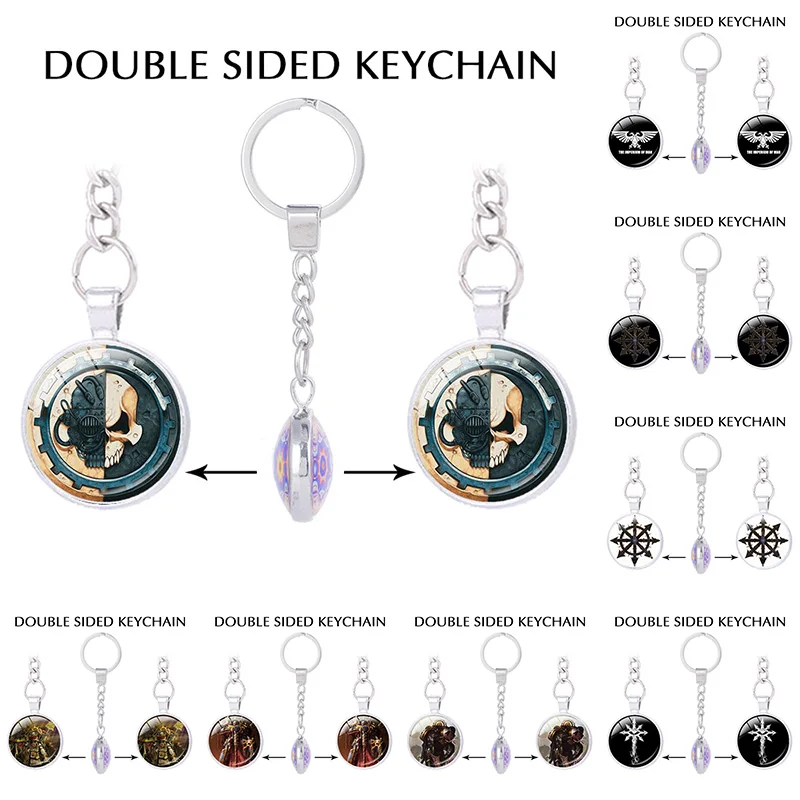 

Warhammer 40k keychain Inquisition Icon Space Marines Video Game keychain for keys Adeptus Mechanicus keyring men key holder