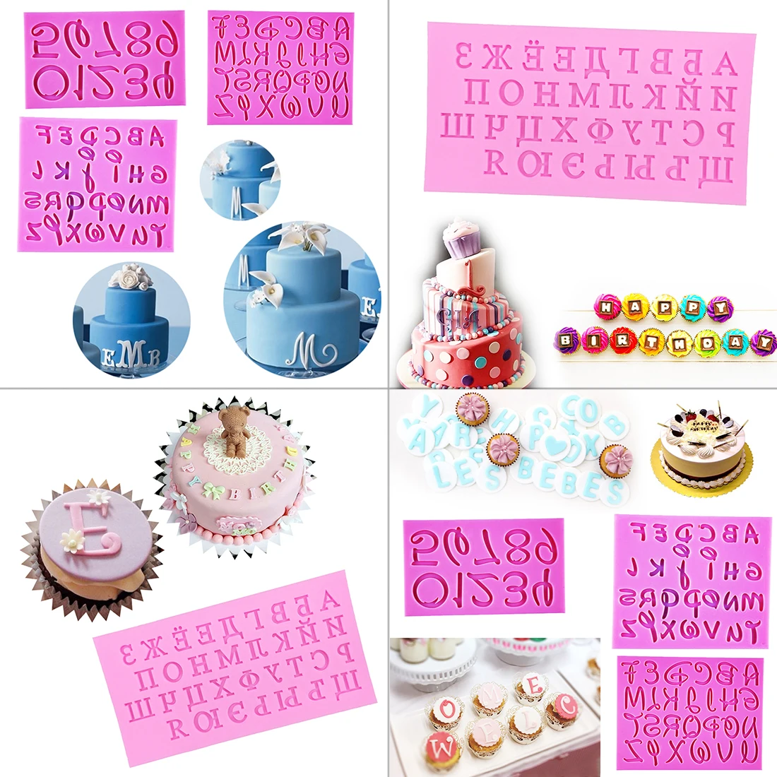 

Cake Decorating Tools 1PC 3D Russian/English Alphabet Number Shape Chocolate Mold Silicone Soap Mold Fondant Cake Kitchen Baking