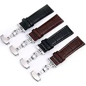 Classical-Design-Durable-18mm-20mm-22mm-Genuine-Leather-Deployant-Style-folded-clasps-Bracelet-watch-Strap-Watch
