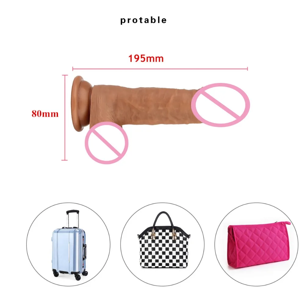 Live4Cool Realistic Penis Big Dildo with Suction Cup Remote Control Vibrator Adult Dicks Sex Toys for Women Female Masturbator (10)