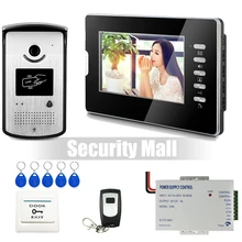 Chuangsafe-Nueva Wired Home 7 “Sistema de Videoportero De Intercomunicación 1 Monitor + 1 Cámara de Acceso RFID + Control Remoto En Stock