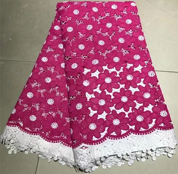 

Guipure lace fabric with stone african lace fabric milk silk lace fabric 5yards water soluble nigerian lace fabrics ZQ-A112