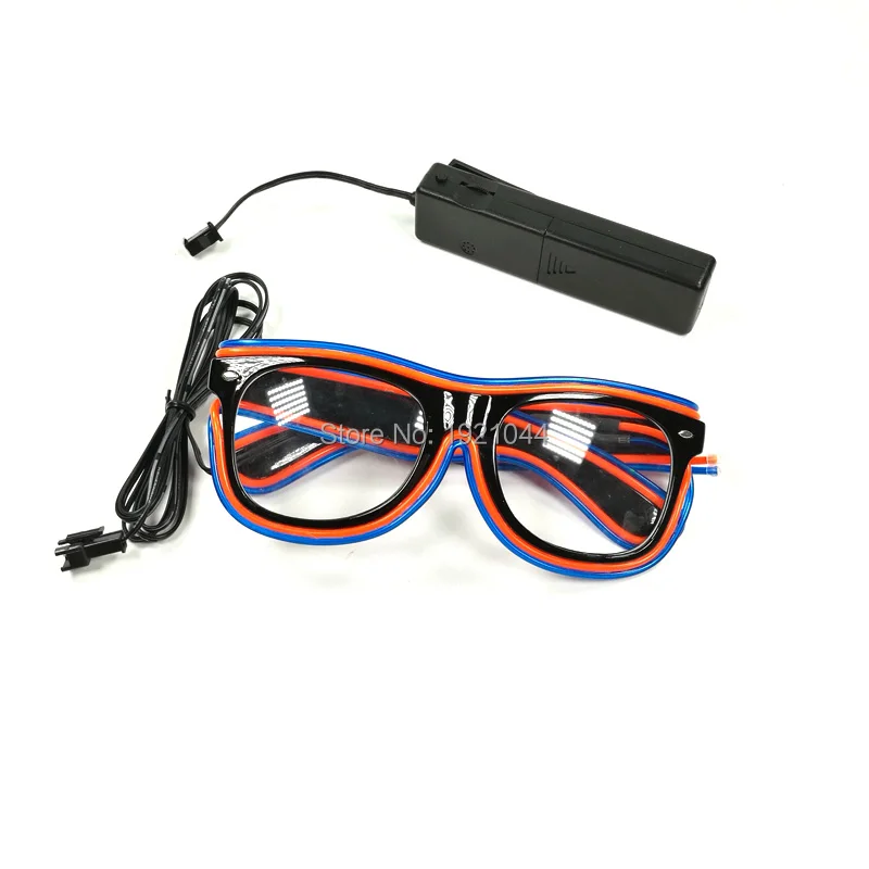 Special Price Holiday Party DIY Decoration Wholesale 100pcs Light Up El Wire Glasses Glow-in-The Dark Night Party Celebrating Glasses