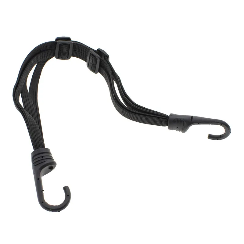Black Motorcycle Retractable Universal Helmet Luggage Elastic Rope