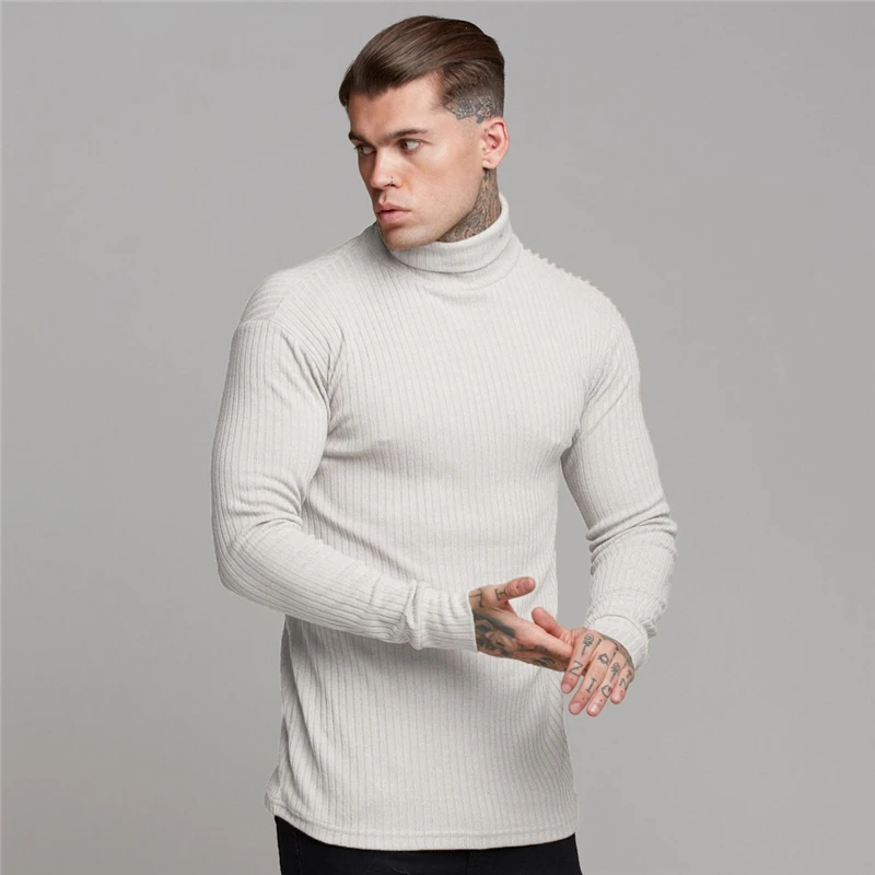 tricô camisola de manga longa elástico magro