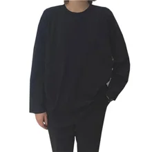 Повседневные свободные женские топы; сезон весна-осень; хлопковые рубашки с круглым вырезом; белые футболки для студентов; хлопковые футболки; RE0447