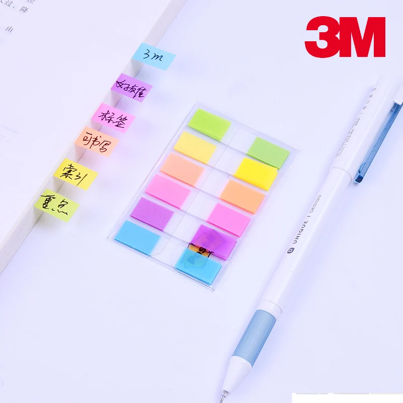 

3M Post-it Sticky Note Removable Plastic Matte Durable Indicator Label Time Index Classification Bookmark Self Adhesive Memo Pad
