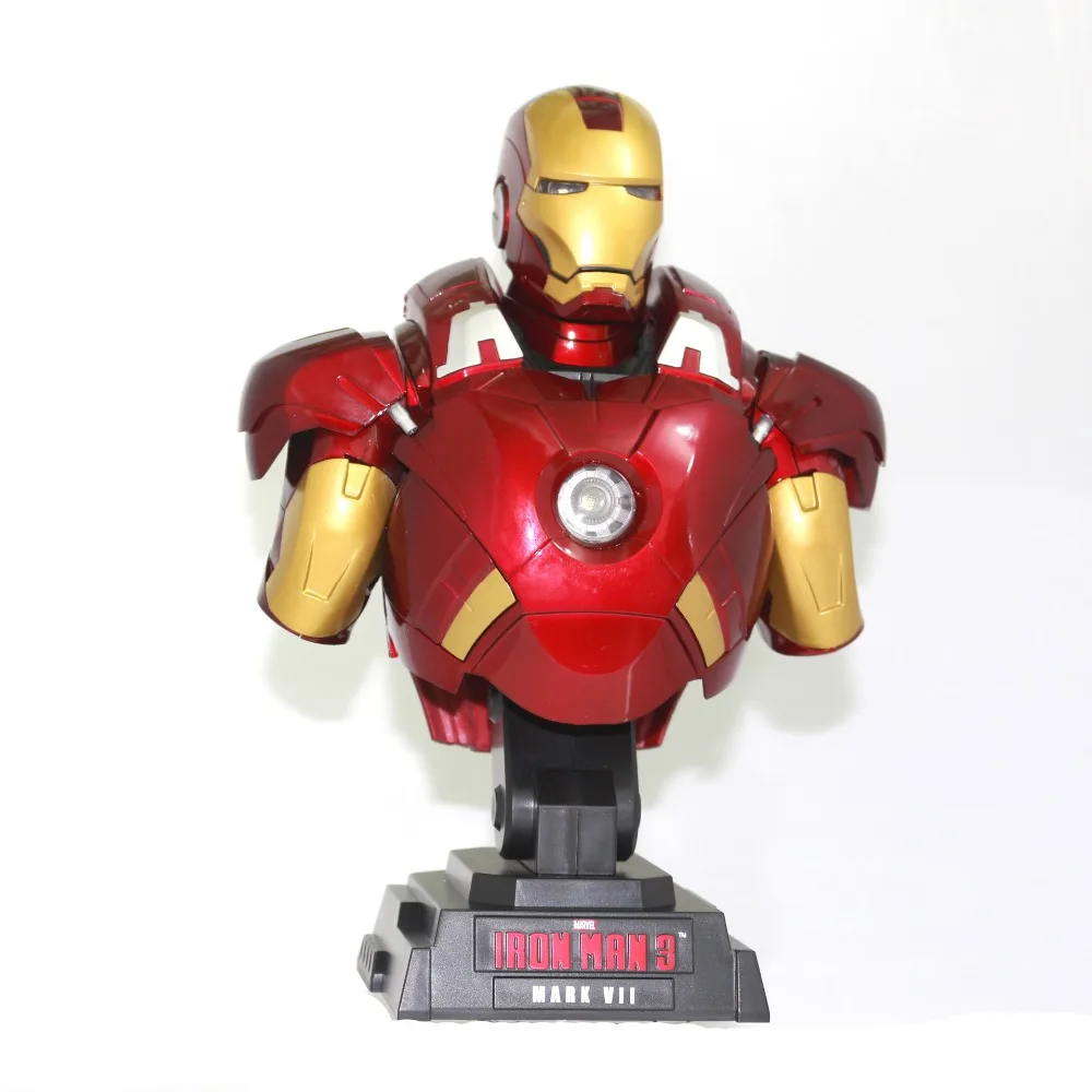 23cm Marvel Shield America Anime Avengers Civil War iron Man ironman Bust MK7 Light 1/4 Action Figure Toys 23cm Collection цена 23cm Marvel Shield America Anime Avengers Civil War iron Man ironman Bust MK7 Light 1/4 Action Figure Toys 23cm Collection цены онлайн