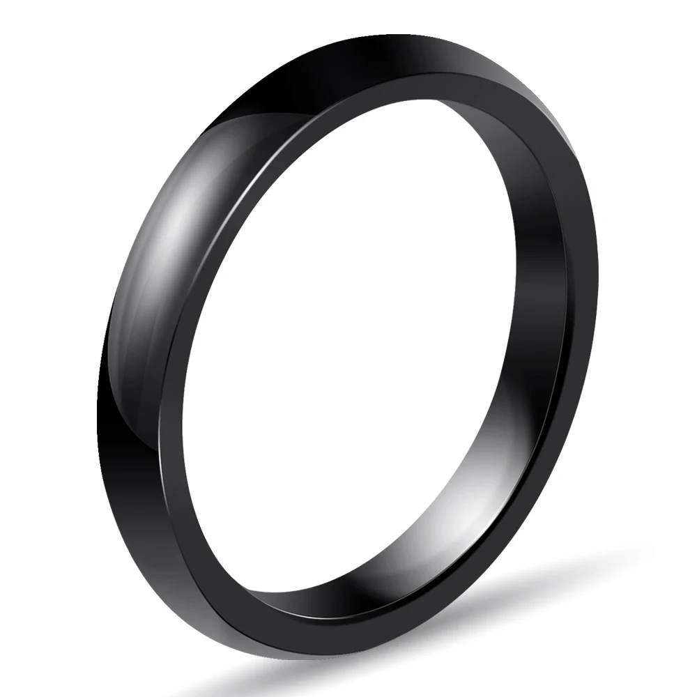 Новая мода высокое качество гладкое керамическое кольцо светильник белый черный синий розовый для женщин современное свадебное кольцо ювелирные изделия