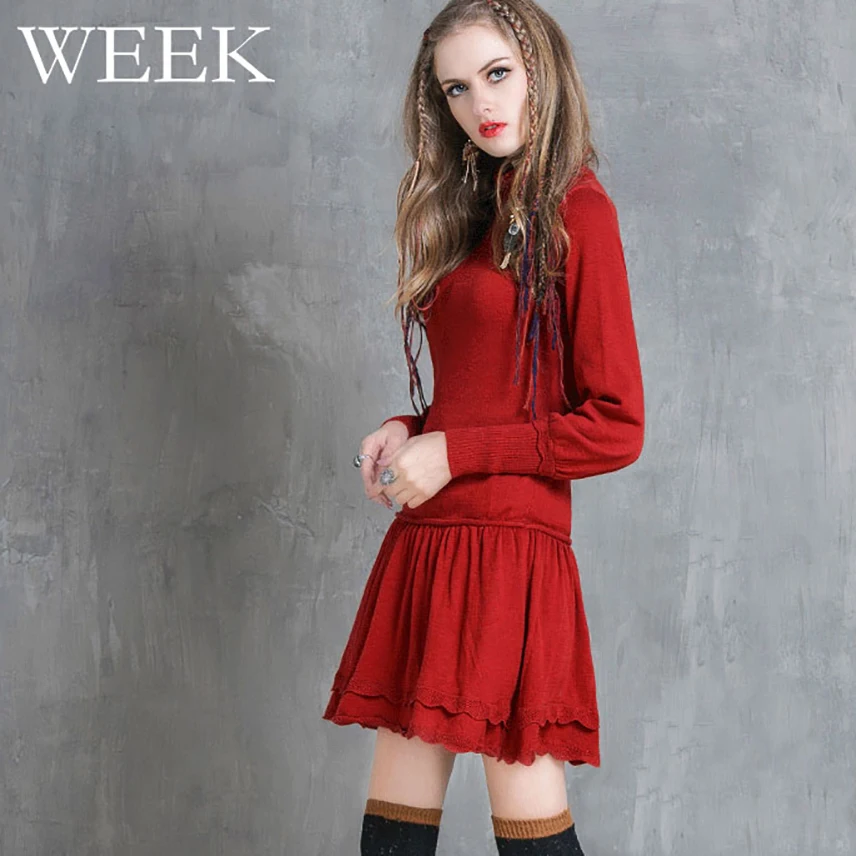 Элегантные женские Drees. Весна 2019 новый свитер. Платье с длинными рукавами и