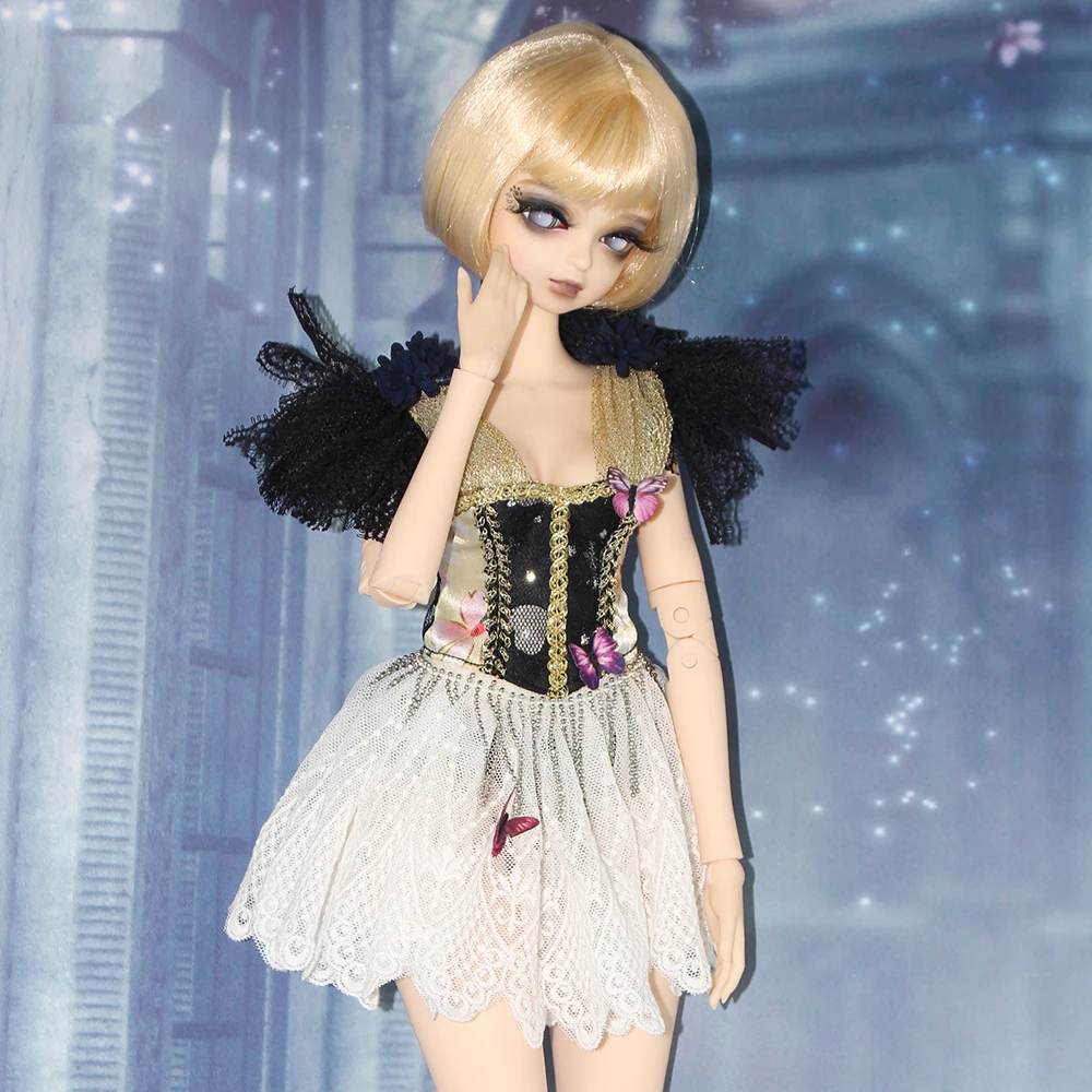 

1/4 BJD Sexy lace dress,and pearl necklace suit for the 45cm doll
