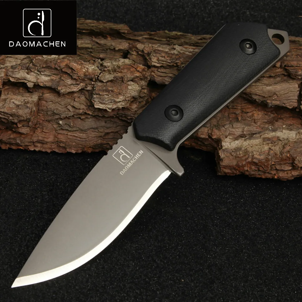 Online Cuchillo táctico de acero al carbono DAOMACHEN para exteriores, herramientas de Camping de supervivencia, colección de cuchillos de caza con vaina K importada