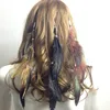 Bohème plume bandeau chouchous Tribal bandes de cheveux femmes fille Hippie tissage cheveux accessoires pince à cheveux cheveux corde chapeaux ► Photo 3/6