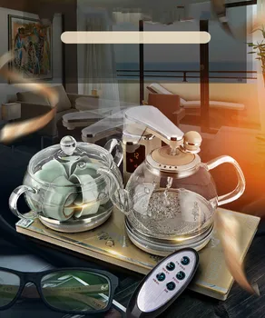 

Remote control automatic upper water glass electric kettle set intelligent boiling Anti-dry Protection
