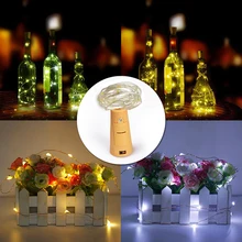 2m 20 LED Copper Wire String Light with Bottle Stopper for Glass Craft Bottle Fairy font