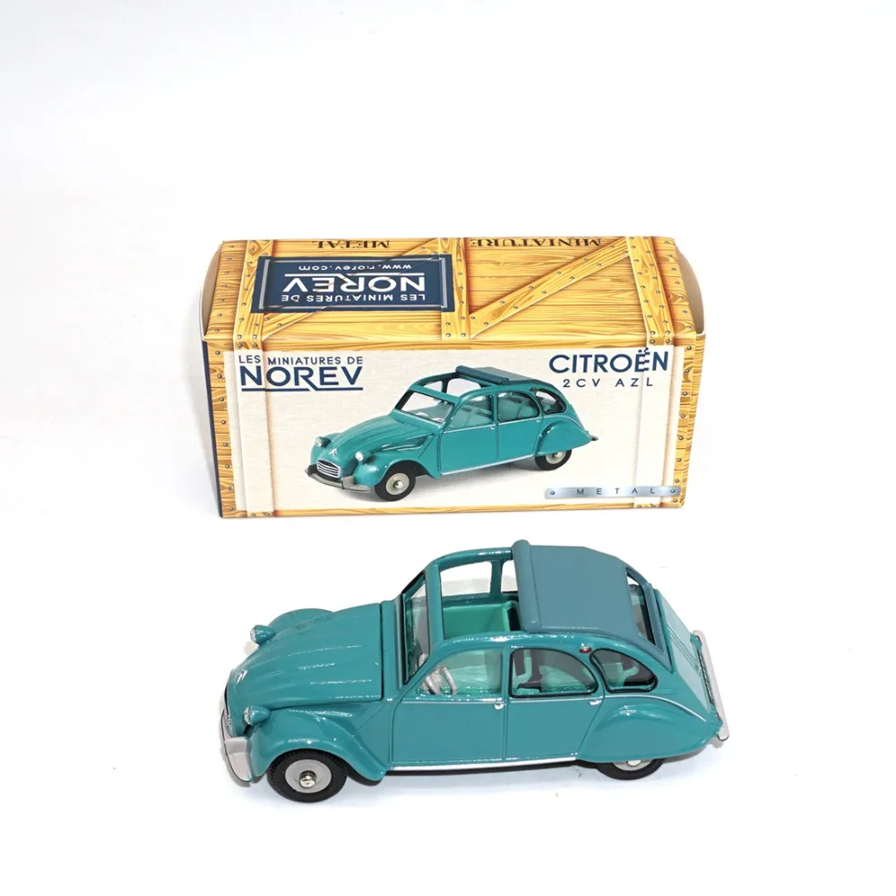 1/43 NOREV металлическая литая под давлением модель 2 CV зеленый и красный AZL CL1522 Rouge Corsaire