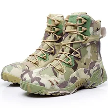 Hommes Tactique Amry Bottes Camouflage Militaire Mens Chaussures De Sécurité Haute Top Respirant Chaussures Désert Bottes de Combat des Hommes
