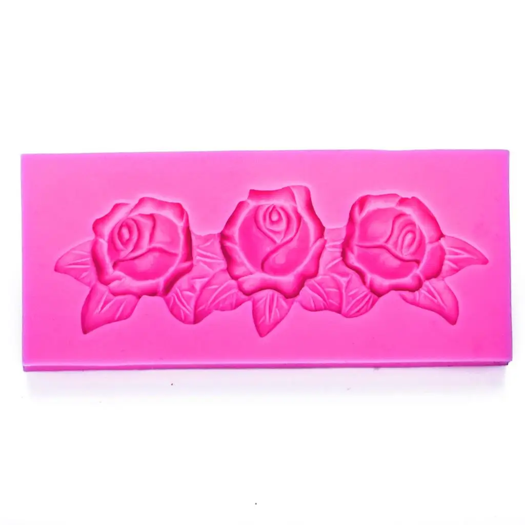 Форма цветка розы 3D помадка торт силиконовые формы для полимерной глины обильные шоколадные кондитерские изделия украшения инструменты F1176
