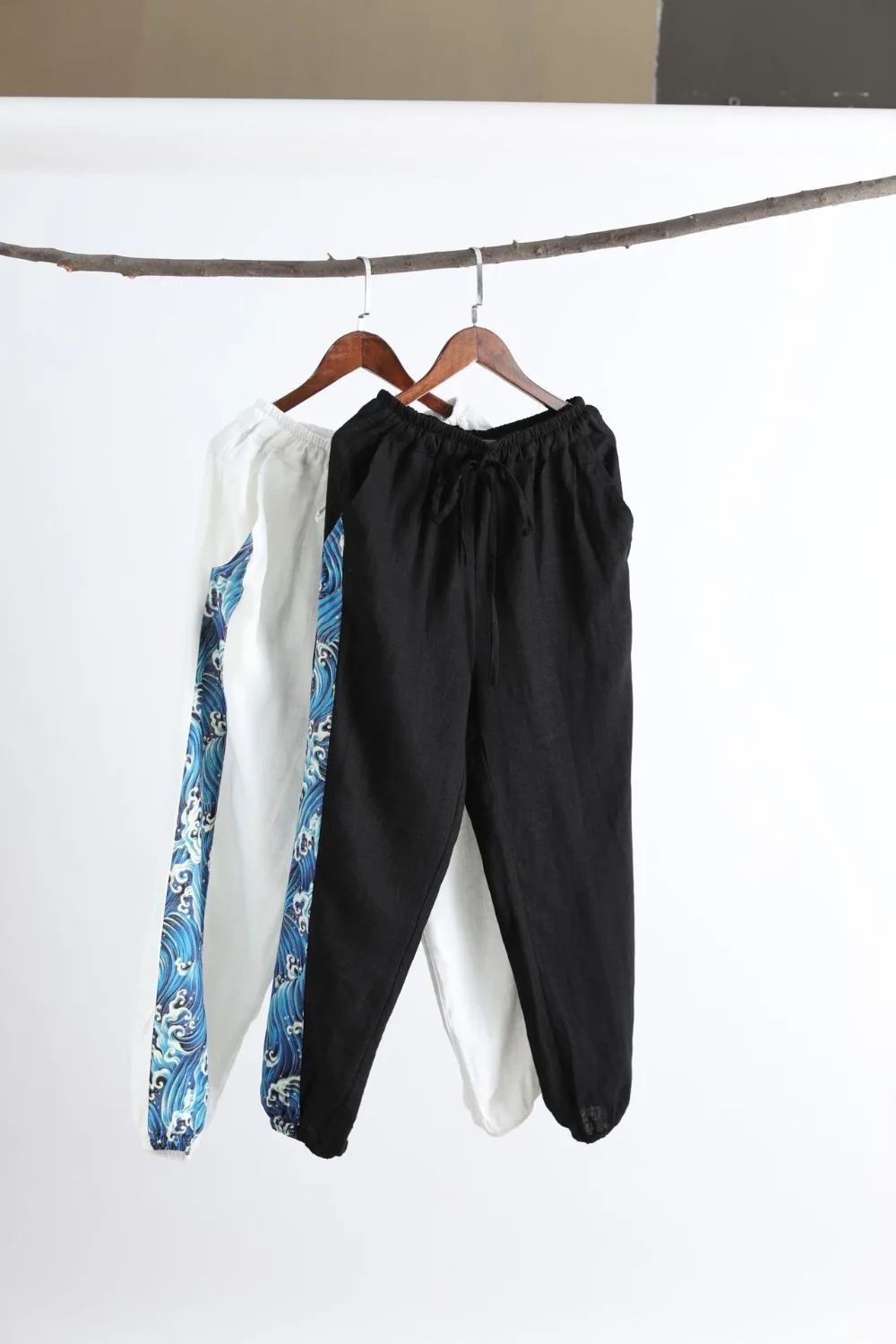 LZJN 2019 Summer Clothe Casual Harem Pants Men Fitness Trousers Male Chinese Traditional Patchwork Print Jogger Pants Harajuku (22)