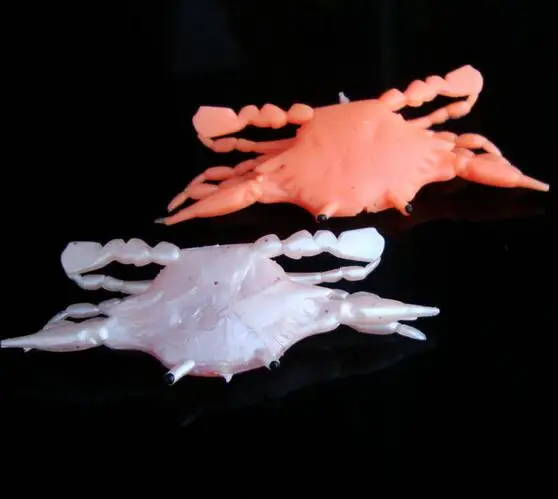 

free shipping 20pcs/lot silicone fishing lure soft bait crab lure shrimp fishing lure tackle fishing equipment 6.5cm 4.6g