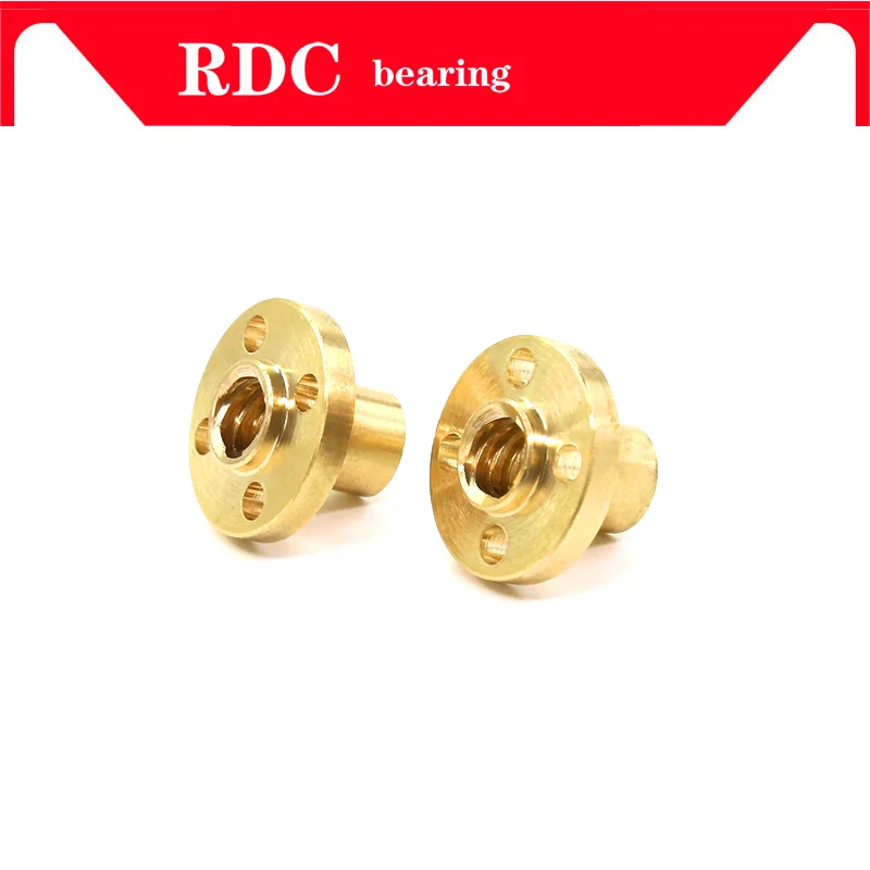 

HOT T6 nut trapezoidal screw nut brass copper nut lead 1mm 2mm 4mm 6mm 12mm 1pcs