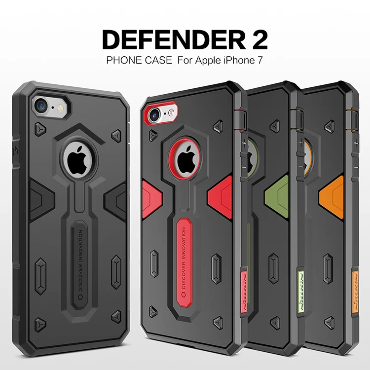 

For iPhone 7 Case iPhone X Shockproof Armor Case NILLKIN Defender 2 Shield Back Cover Tough Cases For iPhone 6 7 8 Plus Cover