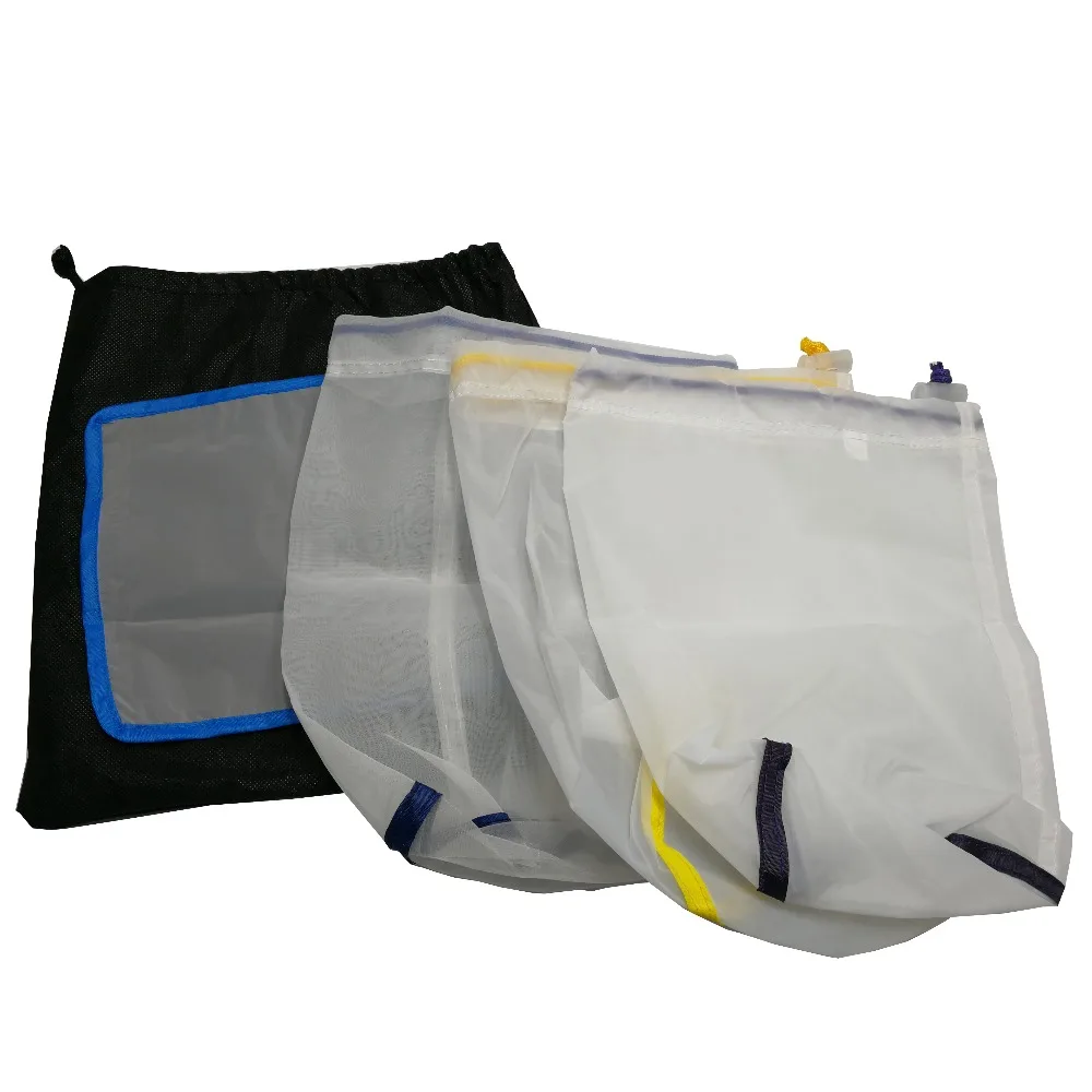 

1 Gallon 3 Bags Kit All Mesh Bubble Hash Bags Herbal Ice Extractor Hash Essence Shampo filter bag