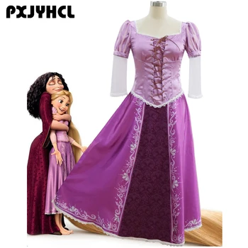 

Girls Rapunzel Princess Dresses Gown Long Party Dress Fantasia Adult Clothing Christmas Cosplay Costume Masquerade For Women