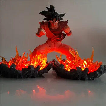 

Action Figure Anime Dragon Ball Z Son Goku Kaiouken Toys Dragon Ball Super Figure Led Lights Fire Power Model Collectible Gifts