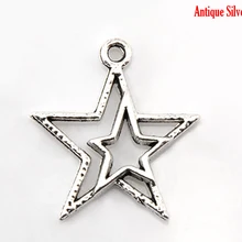 DoreenBeads подвески-шармы из цинкового металлического сплава, античное серебро 23,0 мм(7/") x 21,0 мм(7/8"), 10 шт., новинка