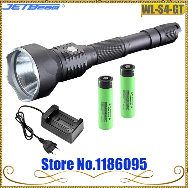 JETBeam WL-S4-GT охотничий фонарь Cree XHP70 светодиодный MAX.3300 люмен луч расстоянии 400 м тактический фонарик для Спорт на открытом воздухе - Испускаемый цвет: Battery and charger