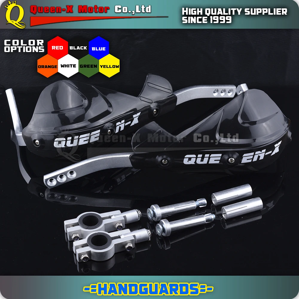 Black Universal Flex Pro handguards for motorcycle fit for pitbike 7/8