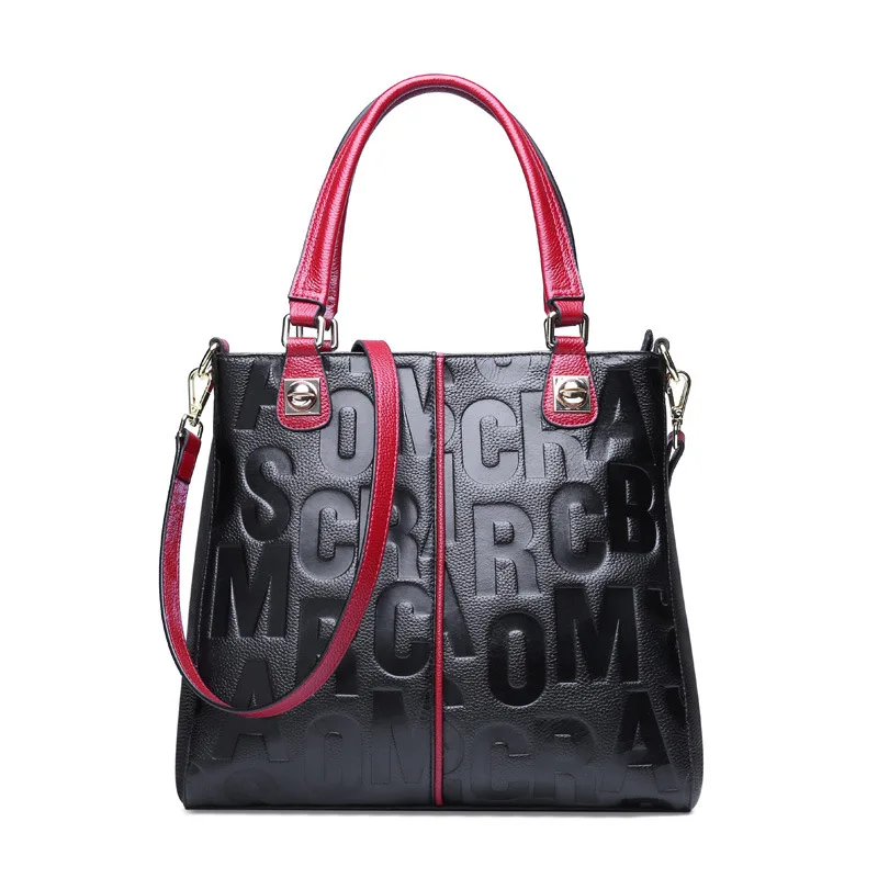 

Alandtus Luxury Genuine Leather Women Bags Designer Handbags High Quality Fashion Female Letter Travel Shoulder Bag