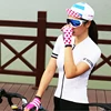 Ice fabric Womens Road Bike Gloves Wind-breaking High Elastic Half-Finger Gel Cycling Bicycle Glove Girl Sports Anti-slip 5