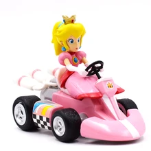 Buy Super Mario Bros Pink Princess Mario Pull Back Kart Racer Racing Car Action Figures Toy For Kids Gift Free Shipping Free Shipping