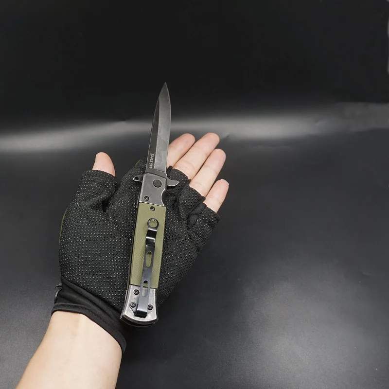 Тактический нож складной карманный нож для выживания охотничий кемпинг боевые многофункциональные наружные ножи G10 Ручка EDC многофункциональные инструменты - Цвет: Зеленый