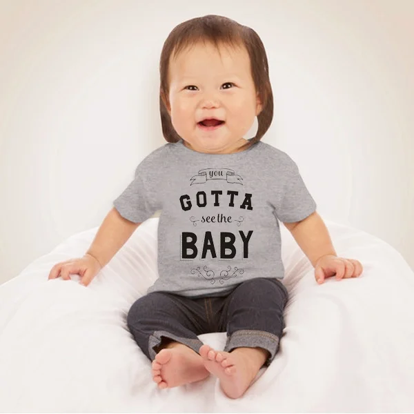 

New Unisex Top Babysuit Quality Baby Rompers Short Sleeve Cotton You Gotta See The Baby 0-24M Newborn Boys&Girls Clothes