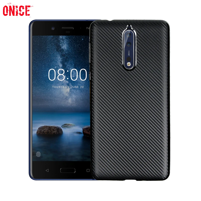 cheap for Nokia 6 Shockproof Soft TPU Phone Case On For Fundas Nokia 8 for Nokia 2 3 5 6 7 8 Simple Stripes Carbon Fiber Case Cover