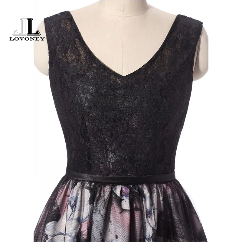 LOVONEY 2019 New Elegant Backless Evening Dress Long Flower Print Lace Evening Gowns Formal Dress Women Occasion Dresses HPS204 LOVONEY 2019 New Elegant Backless Evening Dress Long Flower Print Lace Evening Gowns Formal Dress Women Occasion Dresses HPS204