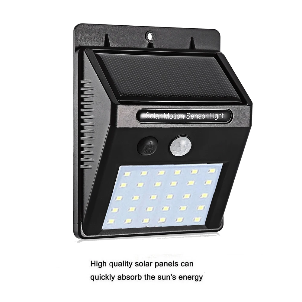 

PIR Motion Sensor Solar Lights 30 LEDs Outdoor Light for Garden Security Waterproof Wireless Wall Lamp street wall spot floodlig