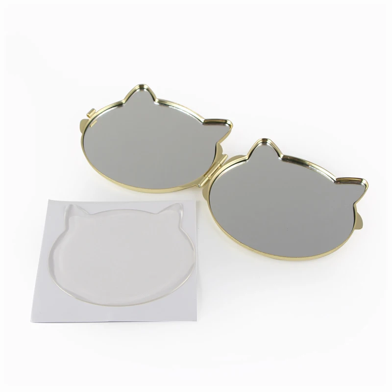 Cute cat makeup mirror portable small mirror souvenir birthday gift event prize DIY design (4)