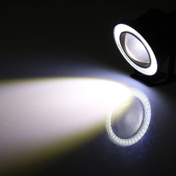 

Car Projector LED Fog Light COB Halo Angel Eye Ring Bulb Headlight Lamp Universal Running Lights