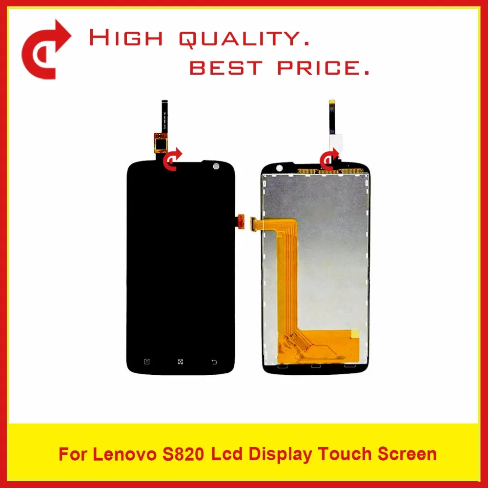 

High Quality Replacement 4.7" For Lenovo S820 LCD Display With Touch Screen Digitizer Sensor Panel Assembly Free Shipping